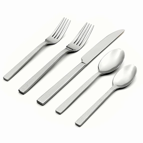 Chefs Table Hammered 45 Piece Flatware Seteco-friendly bamboo fiber tableware set 