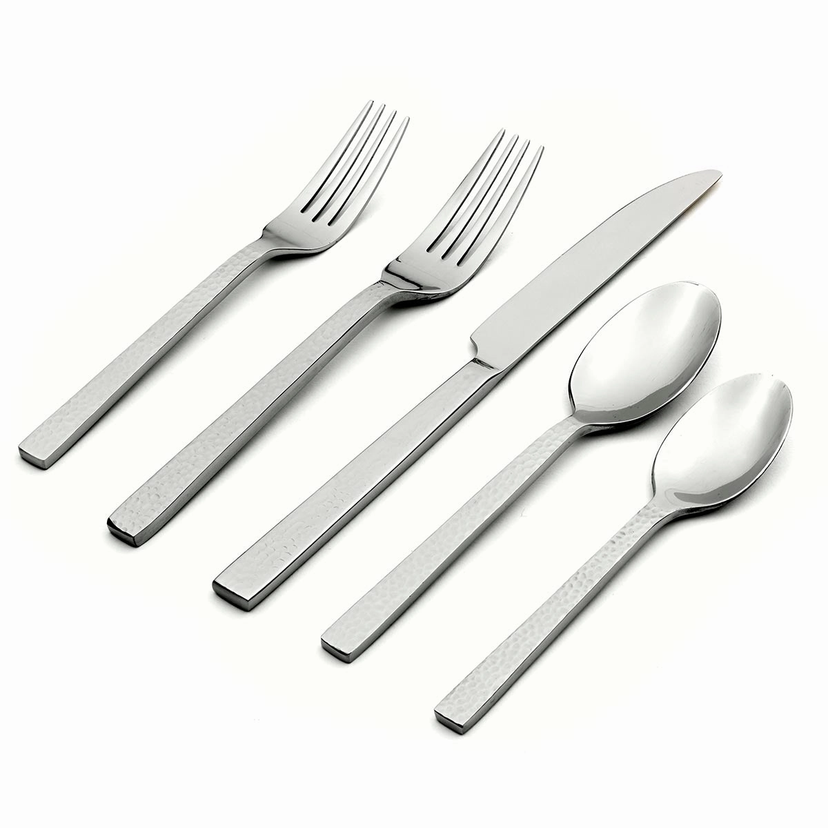 Chefs Table Hammered 45 Piece Flatware Seteco-friendly bamboo fiber tableware set 