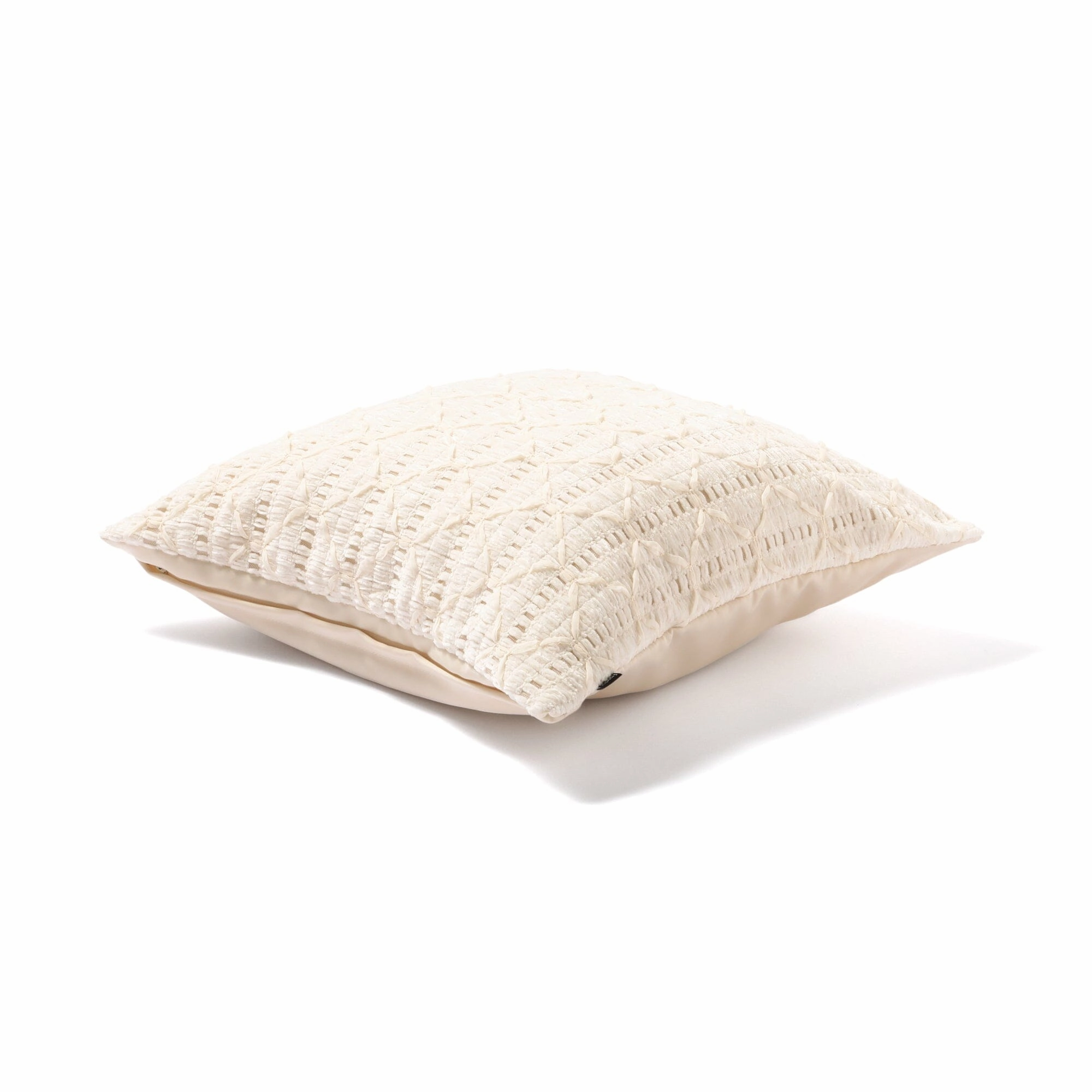 Chenille Ribbon Cushion Cover 450 X 450 Ivory