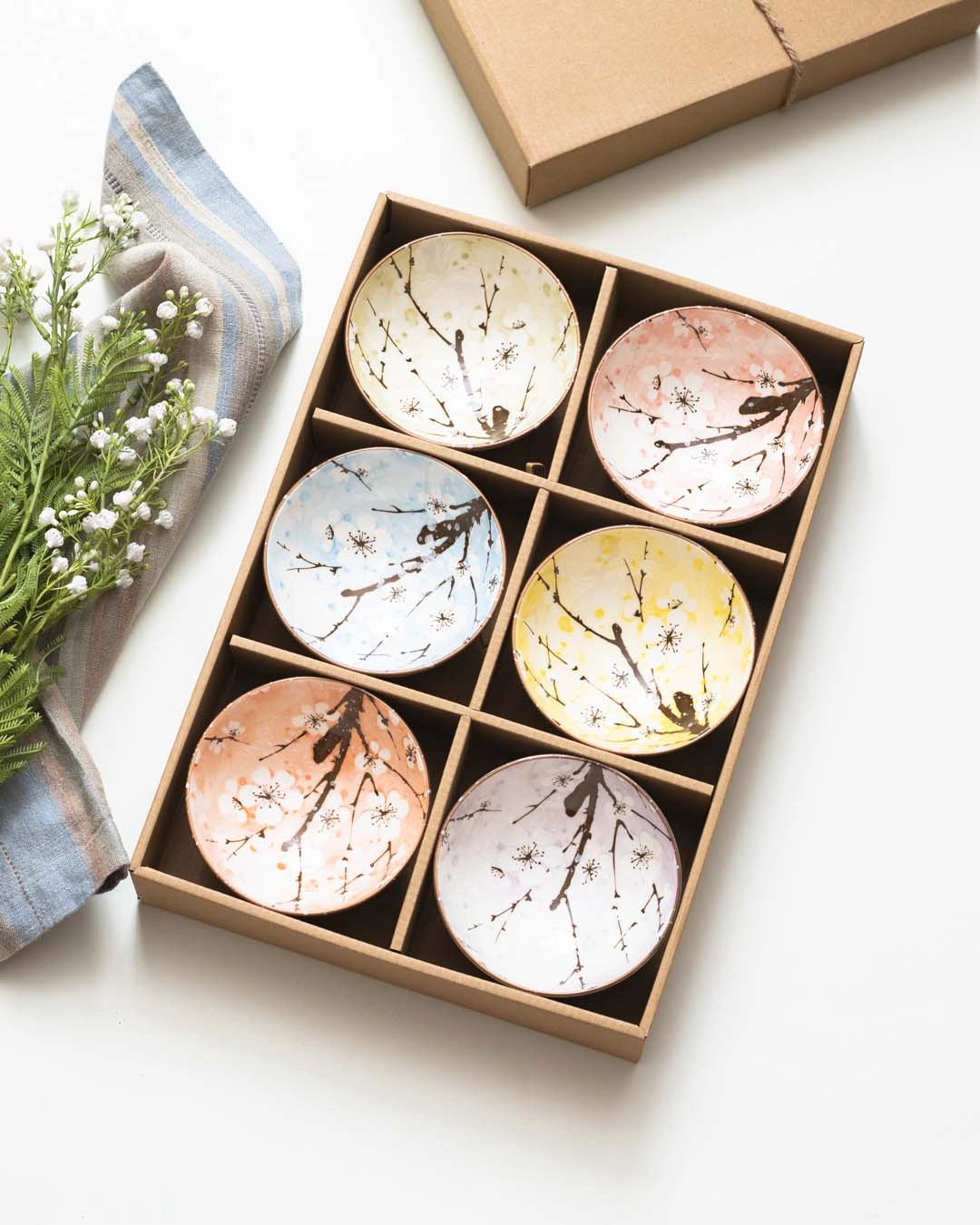 Cherry Blossom Katoris - Set of 6