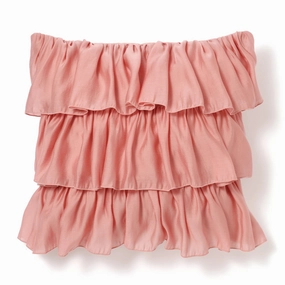 Chiffon Frill Cushion Cover 450 X 450 Pinkbedding sets ,throw blankets 