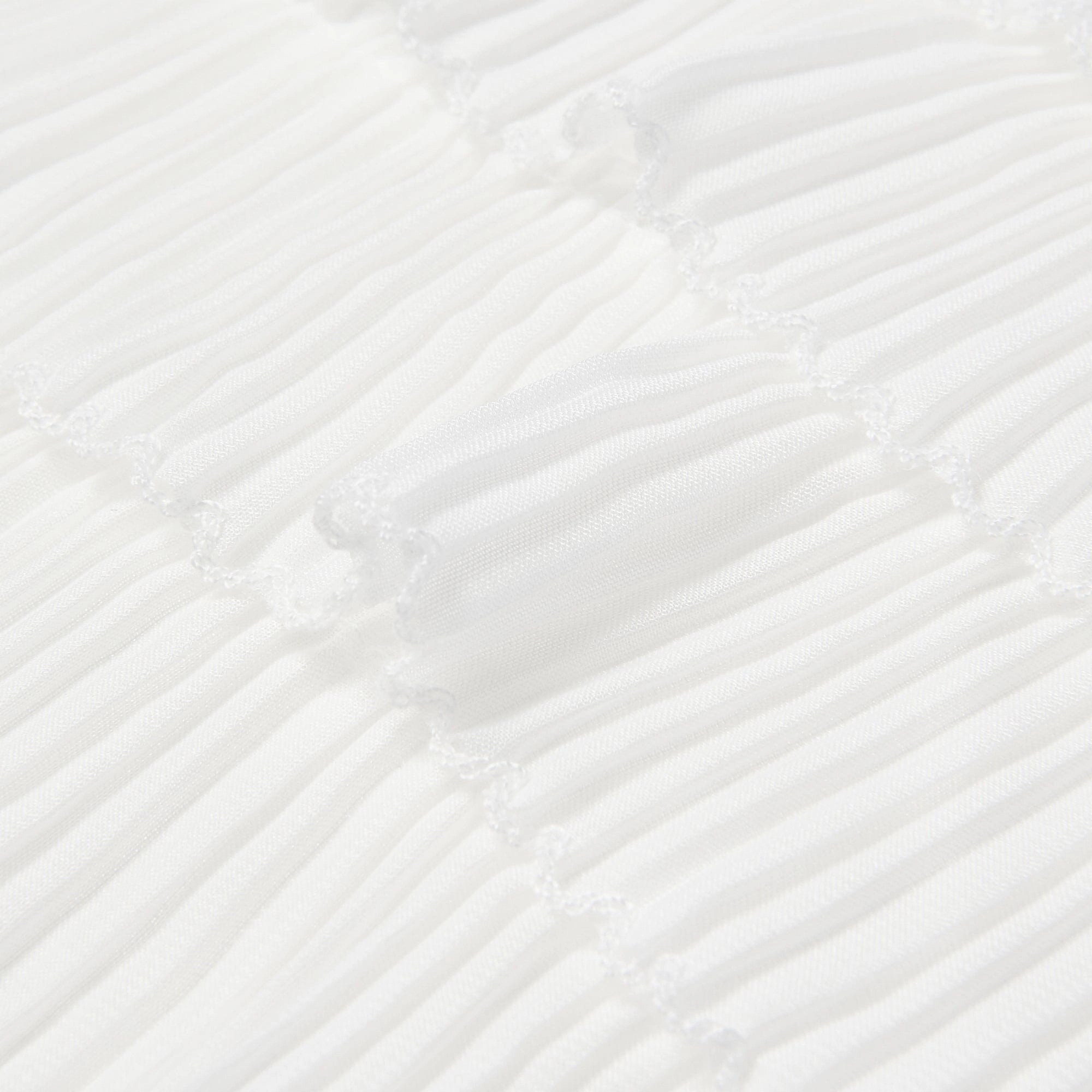 Chiffon Frill Cushion Cover 450 X 450 White