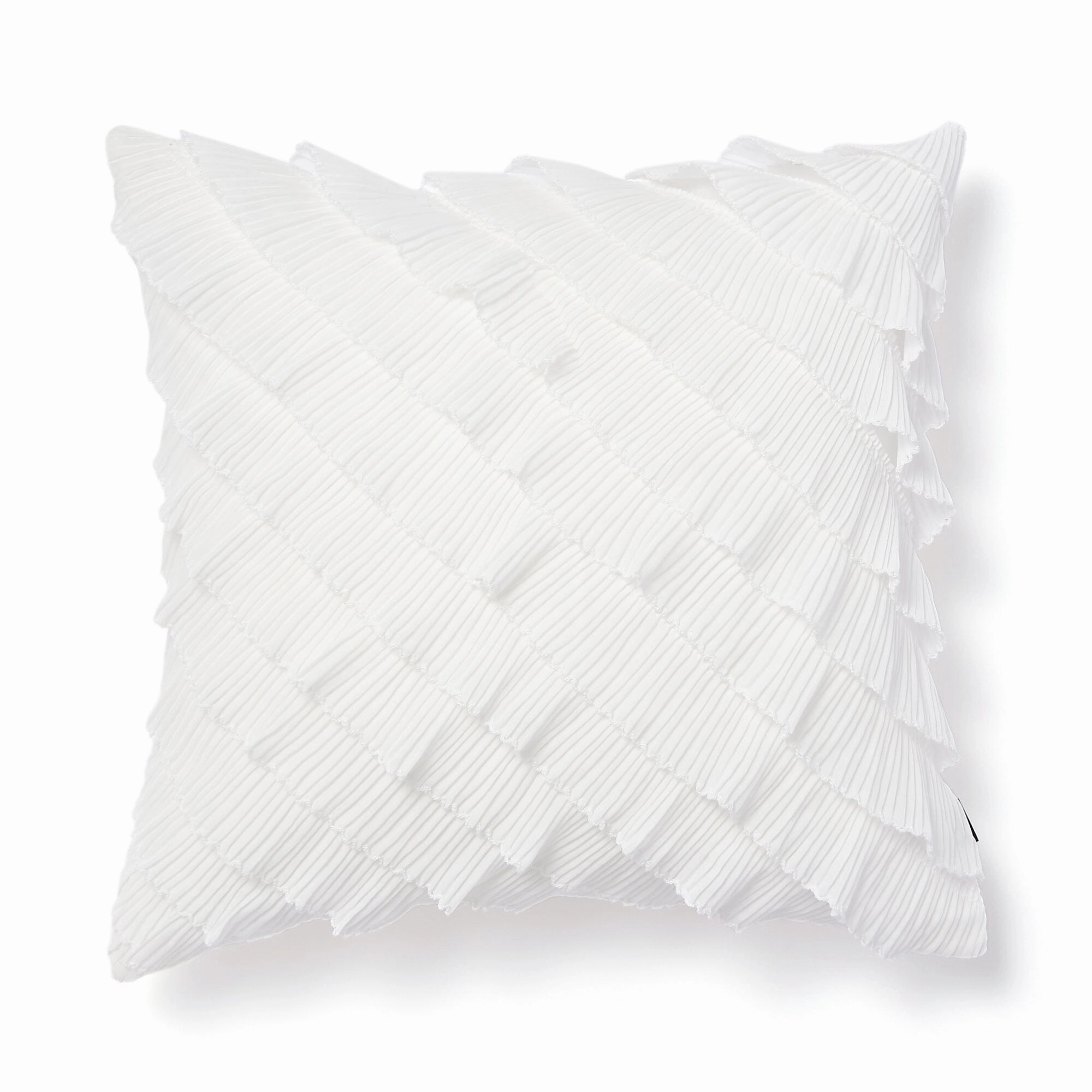 Chiffon Frill Cushion Cover 450 X 450 Whitebedding sets ,throw blankets 