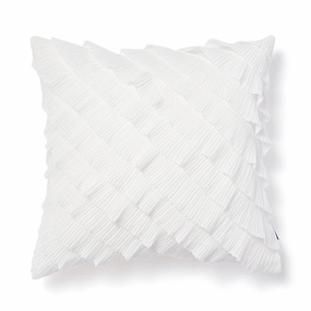 Chiffon Frill Cushion Cover 450 X 450 Whitebedding sets ,throw blankets 