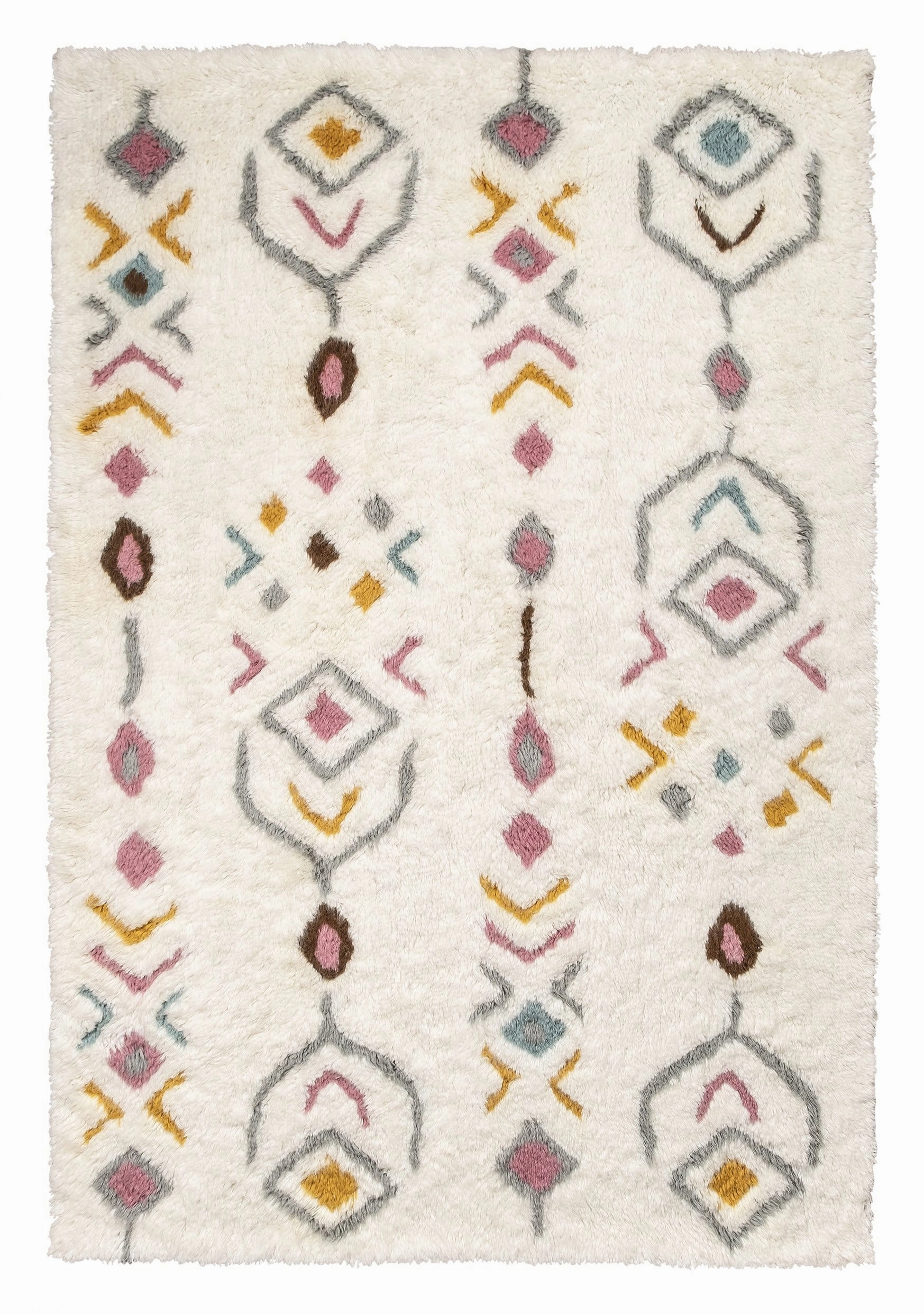 Chikita Multi-Colour Tribal Shag Rug *NO RETURNS UNLESS FAULTYmodern color block patchwork rug