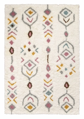 Chikita Multi-Colour Tribal Shag Rug *NO RETURNS UNLESS FAULTYmodern color block patchwork rug