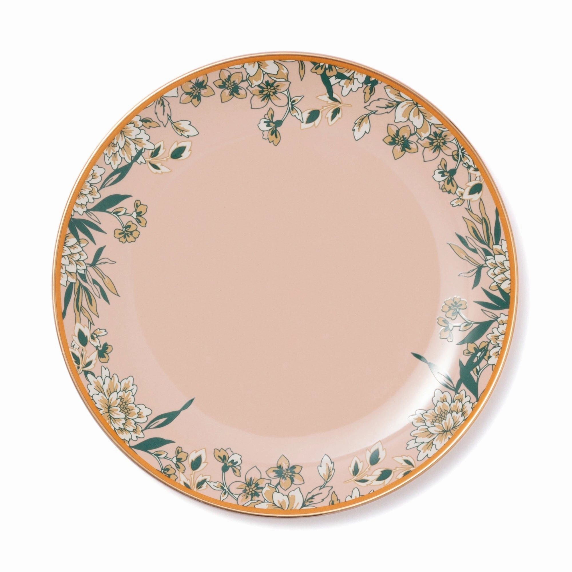 Chinoiserie Plate  Pinkhand-painted ceramic bowl