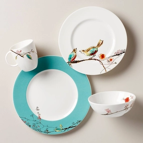 Chirp 4-Piece Place Settingmodern kitchen decor ,kitchen dinner set ,dinnerware 