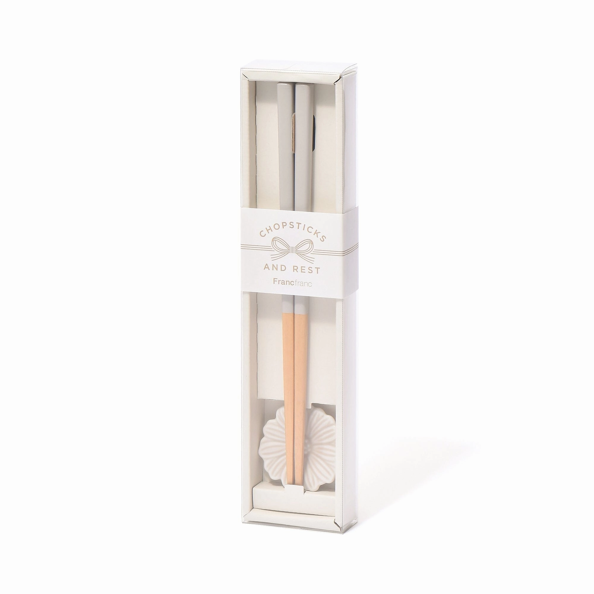Chopsticks & Rest Giftset  Ivory