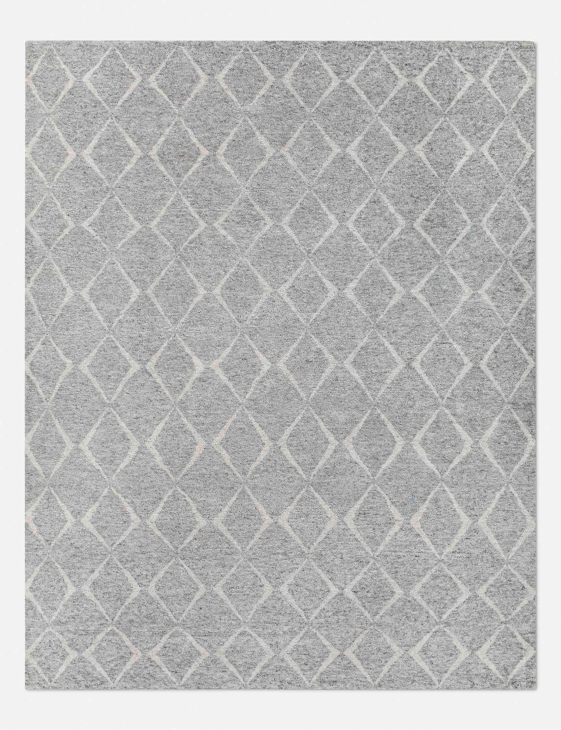 Chu Hand-Knotted Wool-Blend Morrocan Style Rugmodern color block patchwork rug