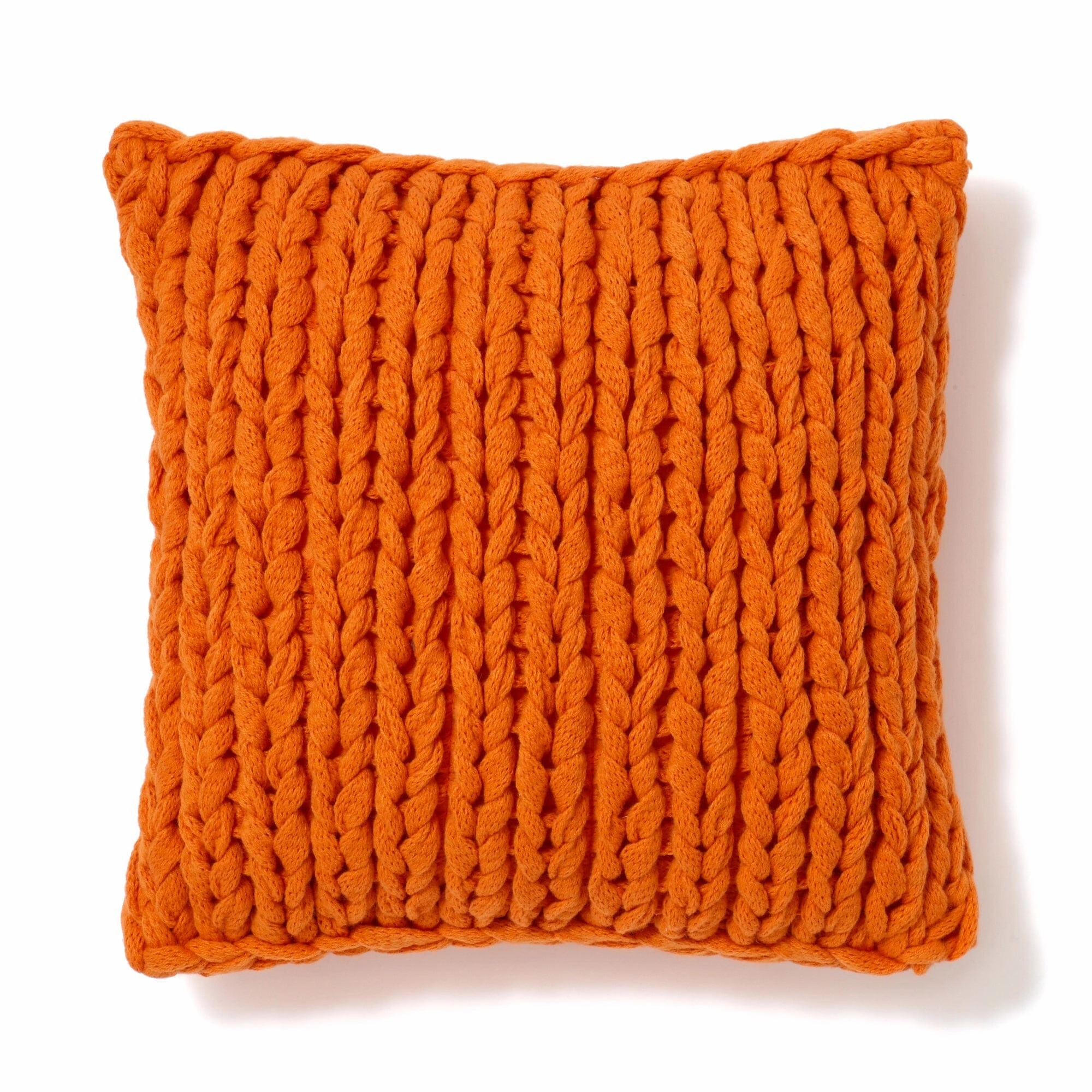 Chunky Knit Cushion Cover 450 X 450 Orangebedding sets ,throw blankets 