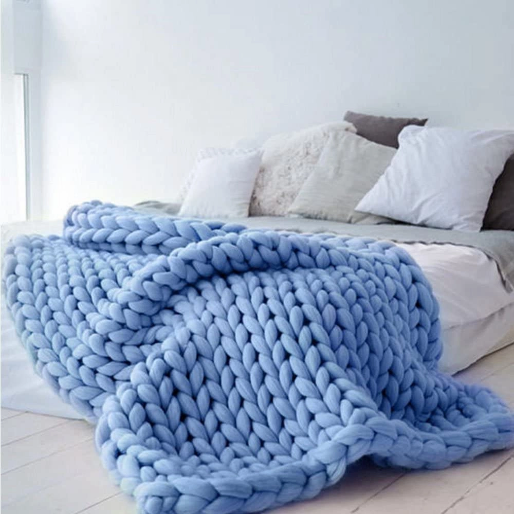 Chunky Knit Throw Blankethome decoration ,modern home decor 