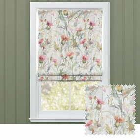 Cirsium Printed Cotton Made to Measure Roman Blinds Russetbedding sets ,throw blankets 