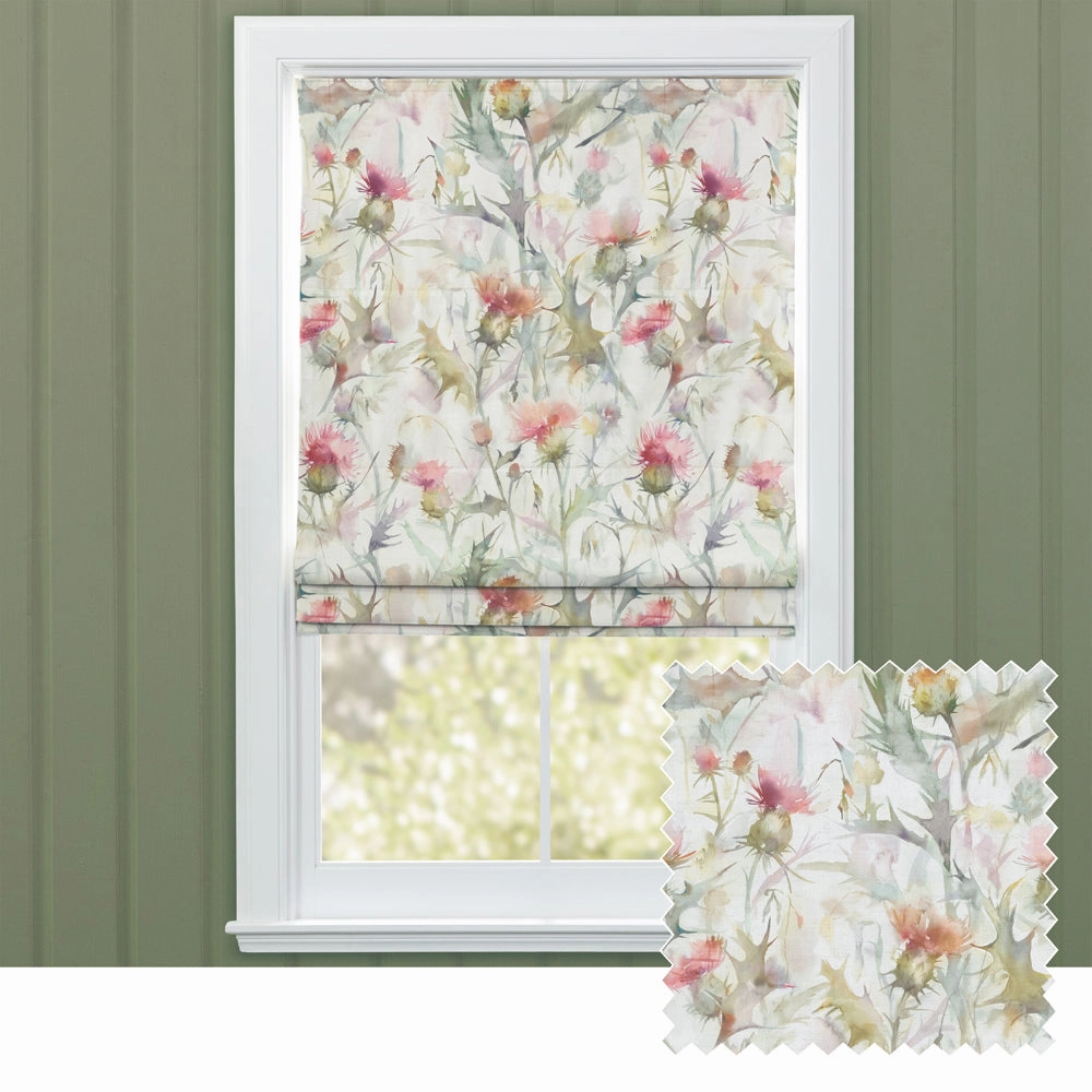 Cirsium Printed Cotton Made to Measure Roman Blinds Russetbedding sets ,throw blankets 
