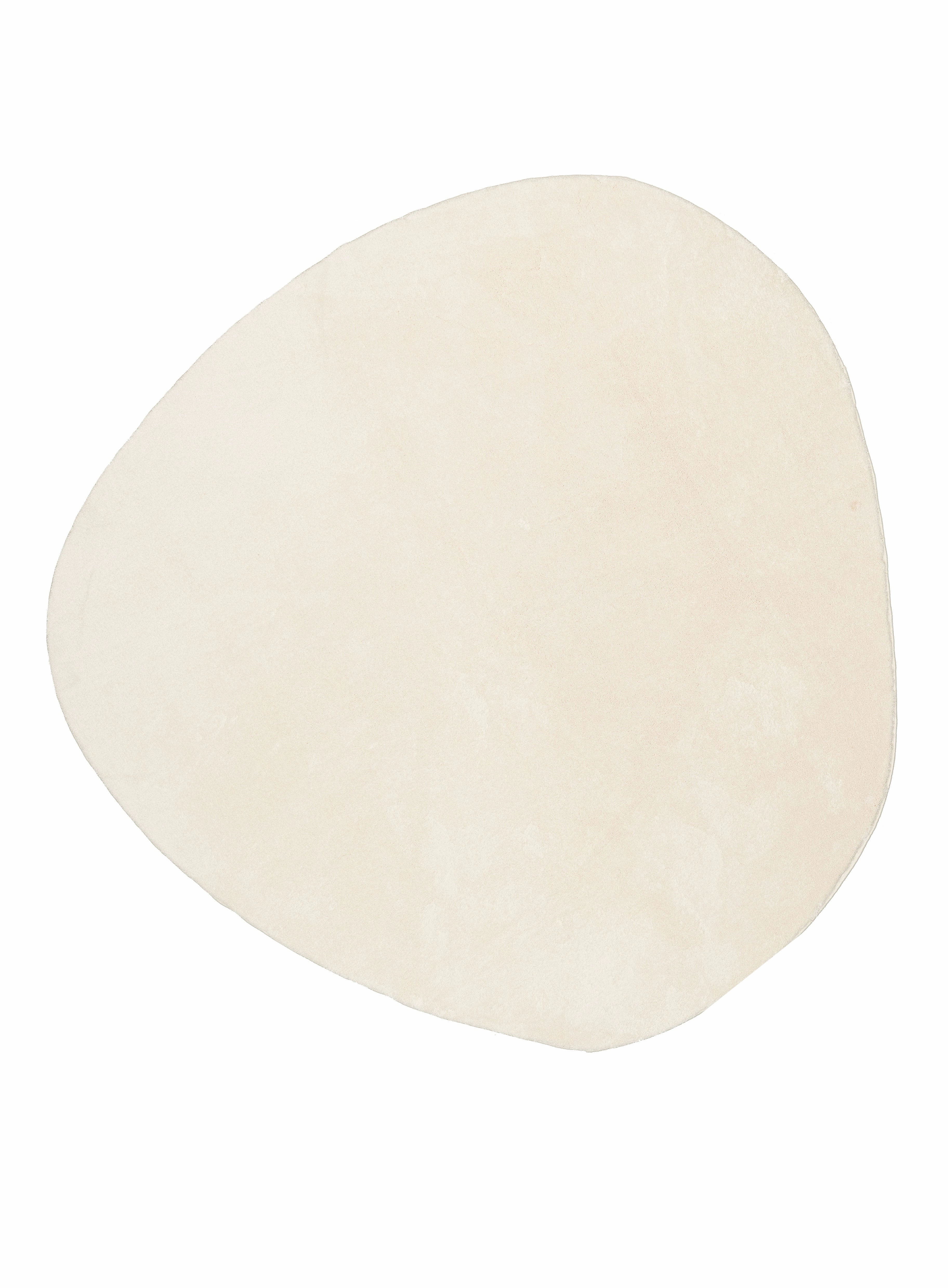 Clara Neutral Cream Irregular Round Washable Rugmodern color block patchwork rug