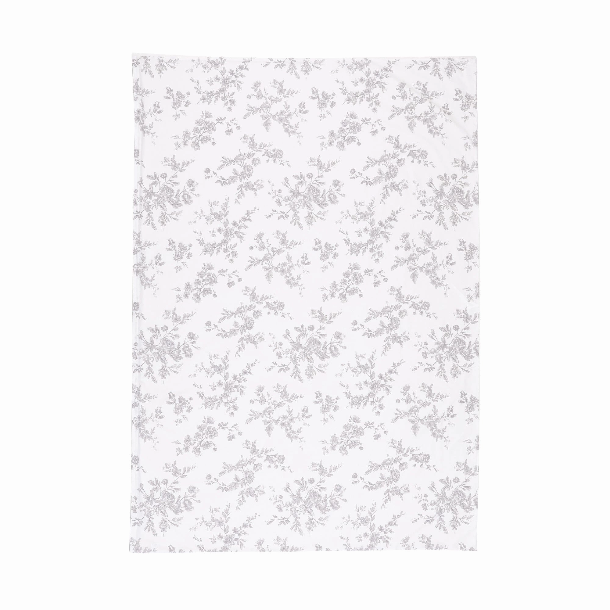 Classic Flower Comforter Case Single Gray