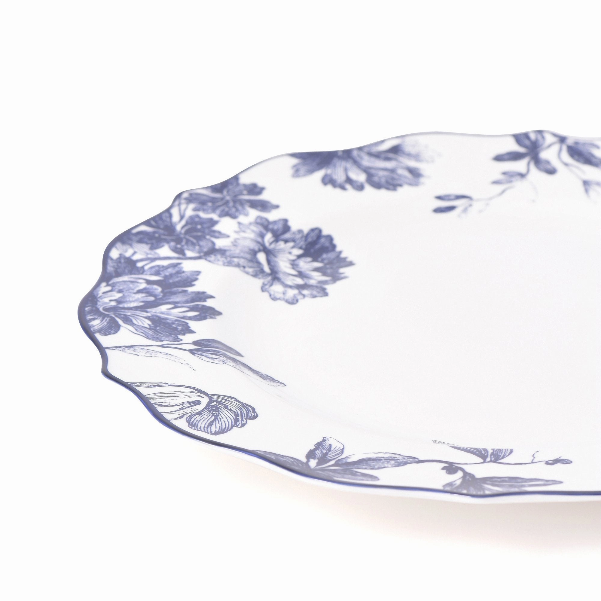 Classic Flower Plate Large Blue