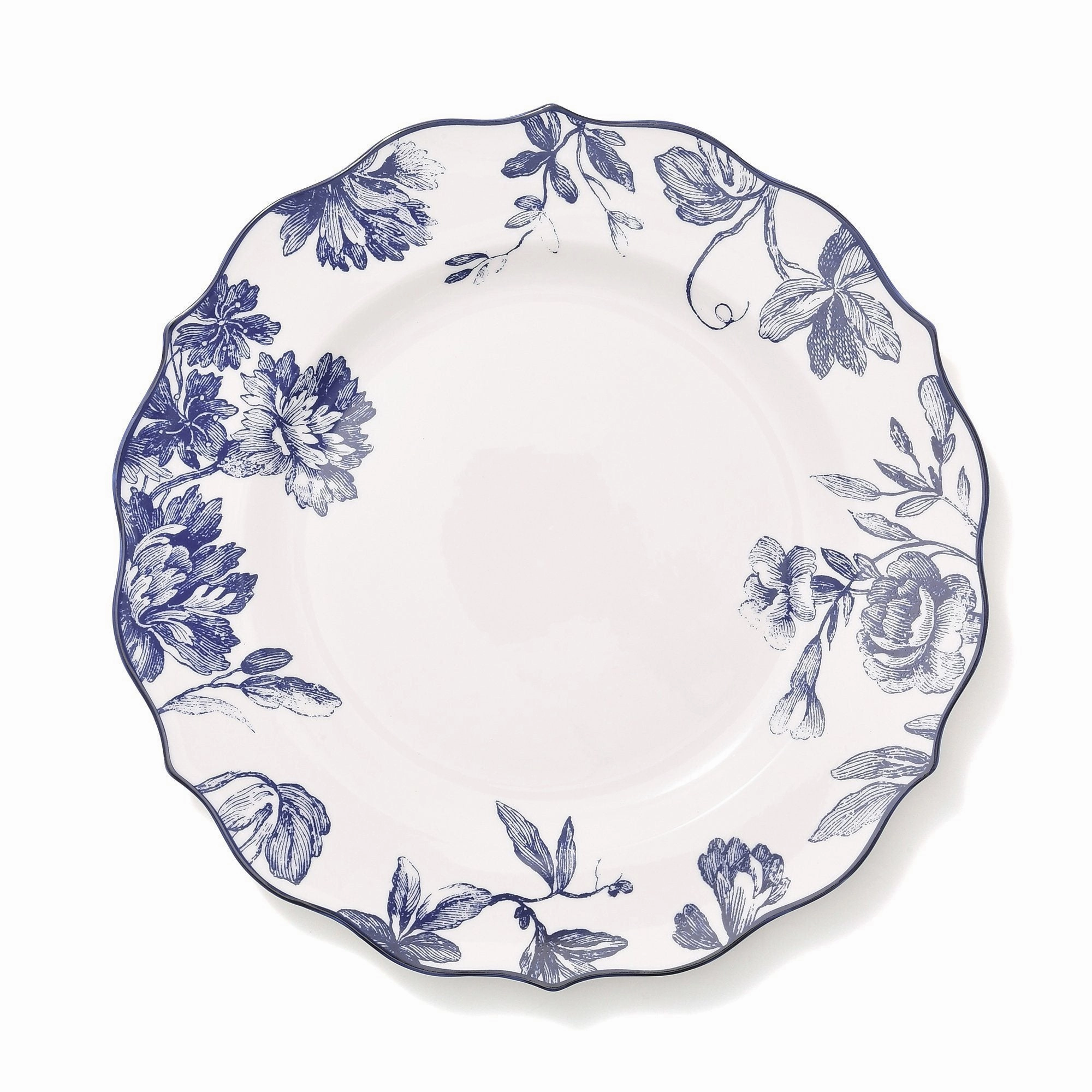 Classic Flower Plate Large Bluehand-painted ceramic bowl