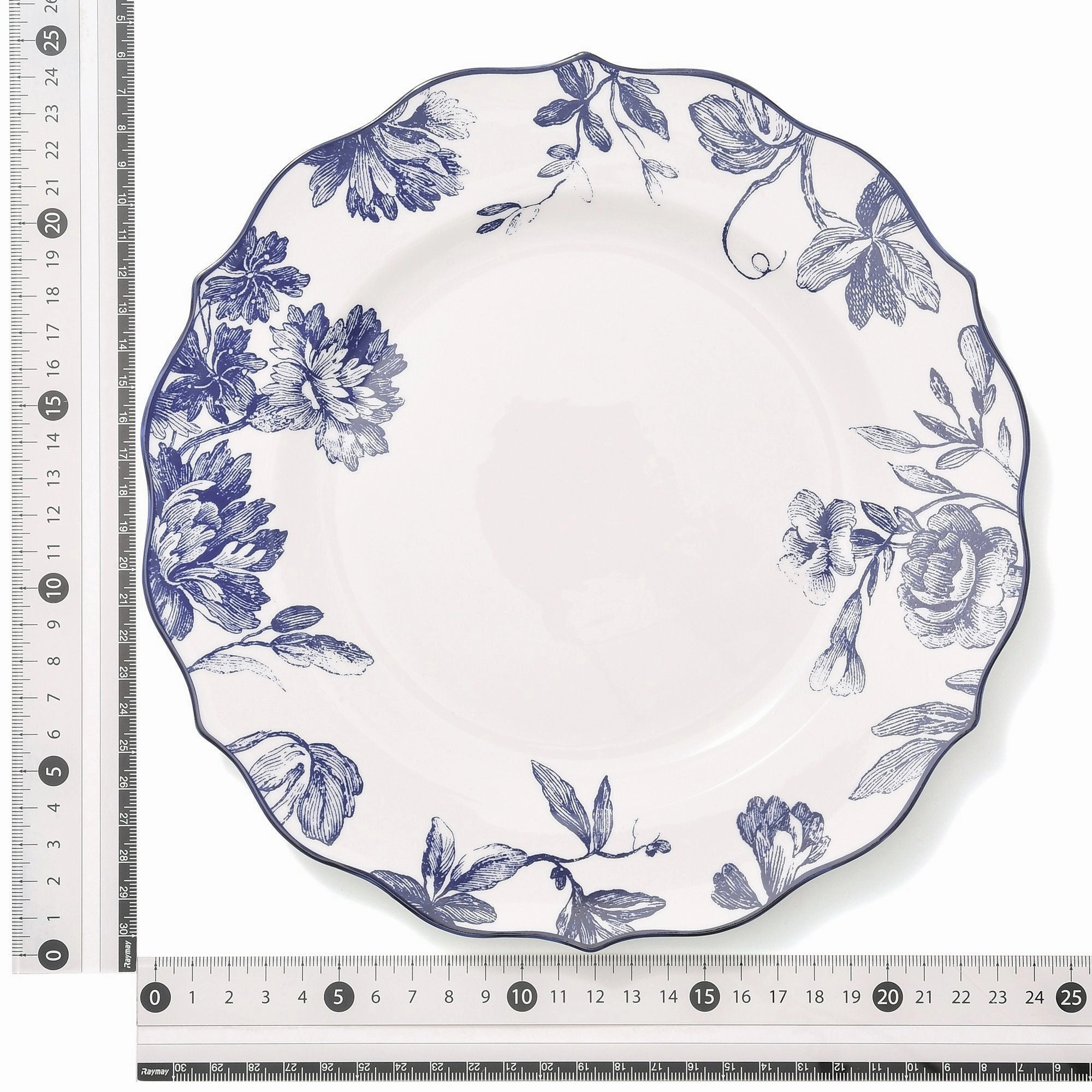 Classic Flower Plate Large Blue