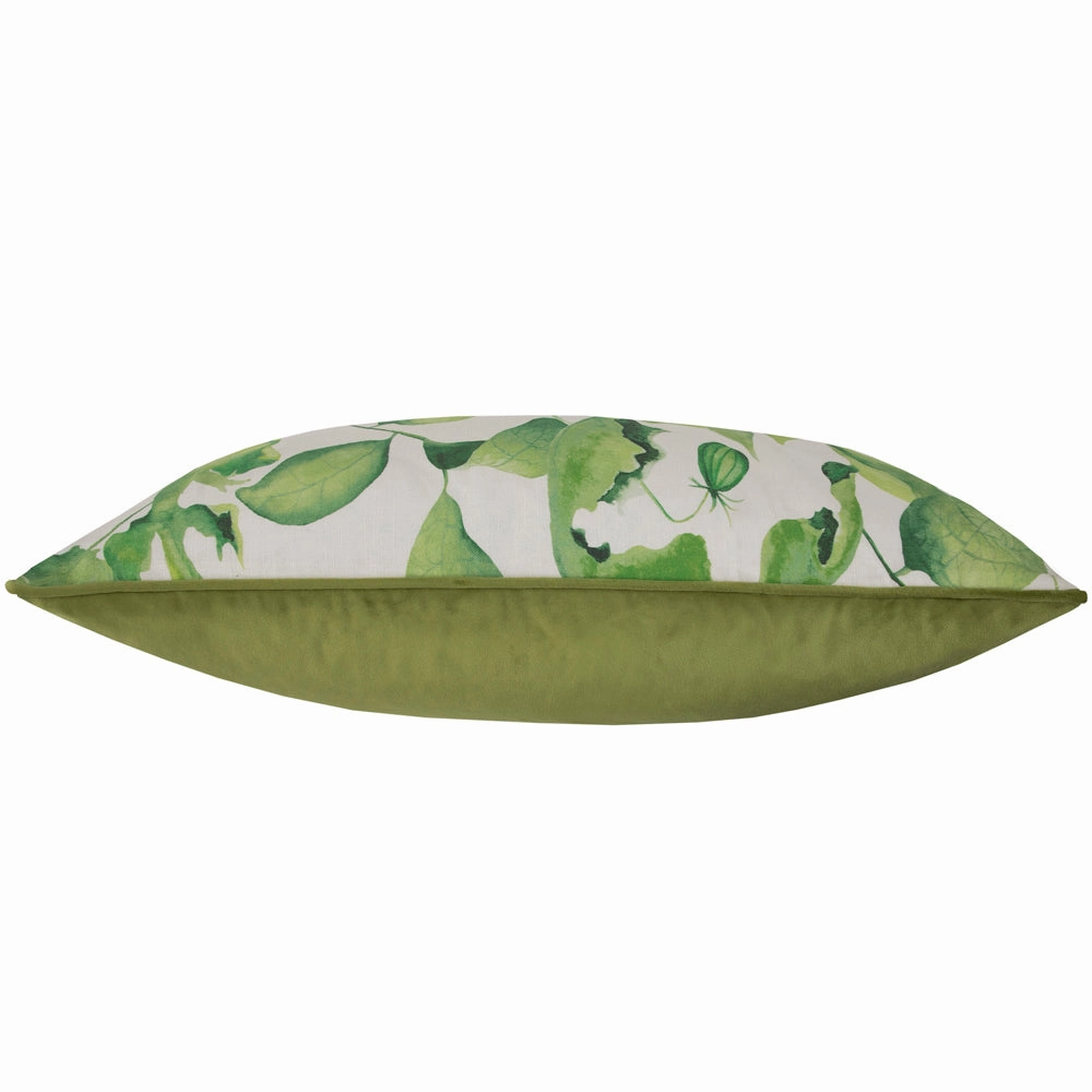 Claudia Printed Piped Cushion Green