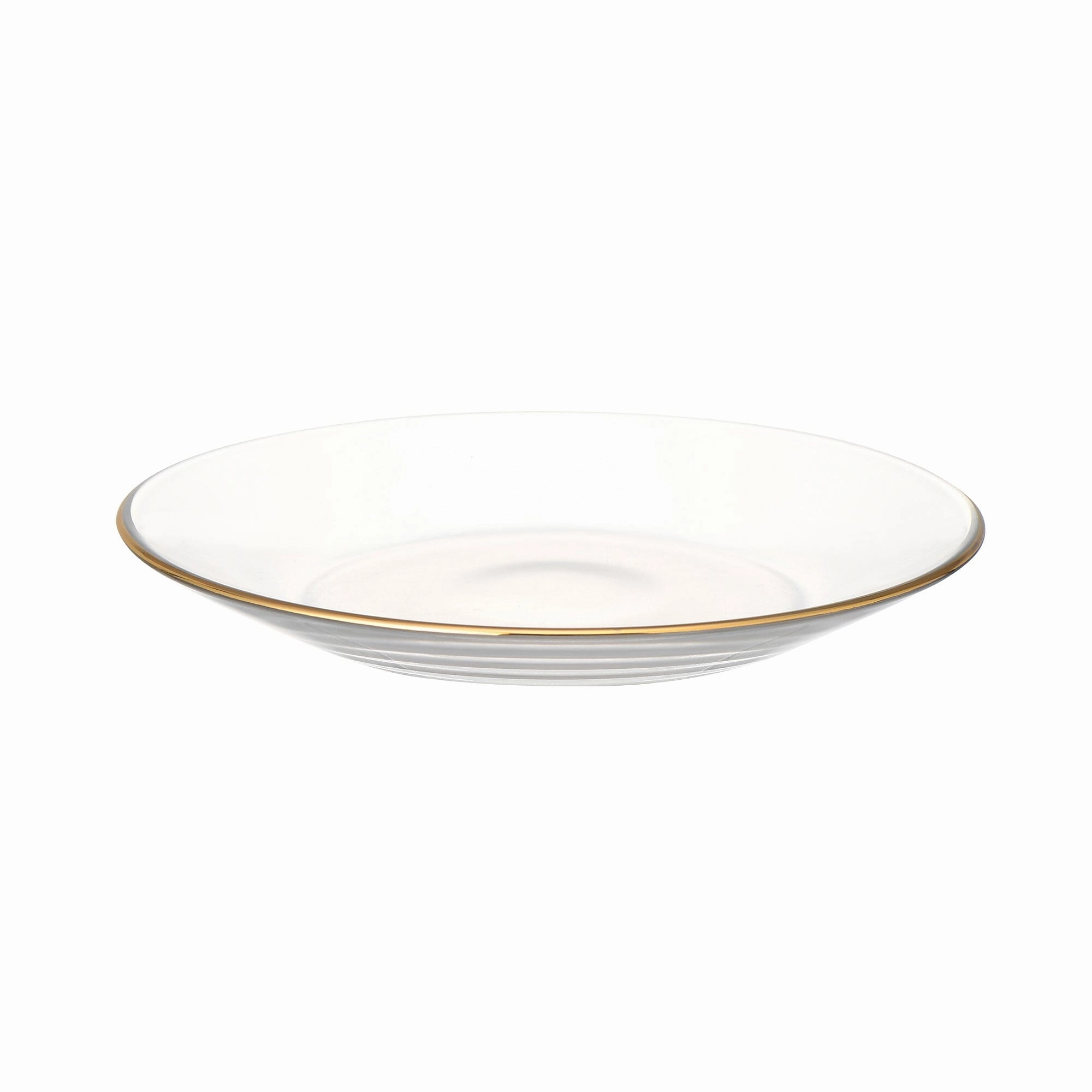 Clear Glass Plate Gold