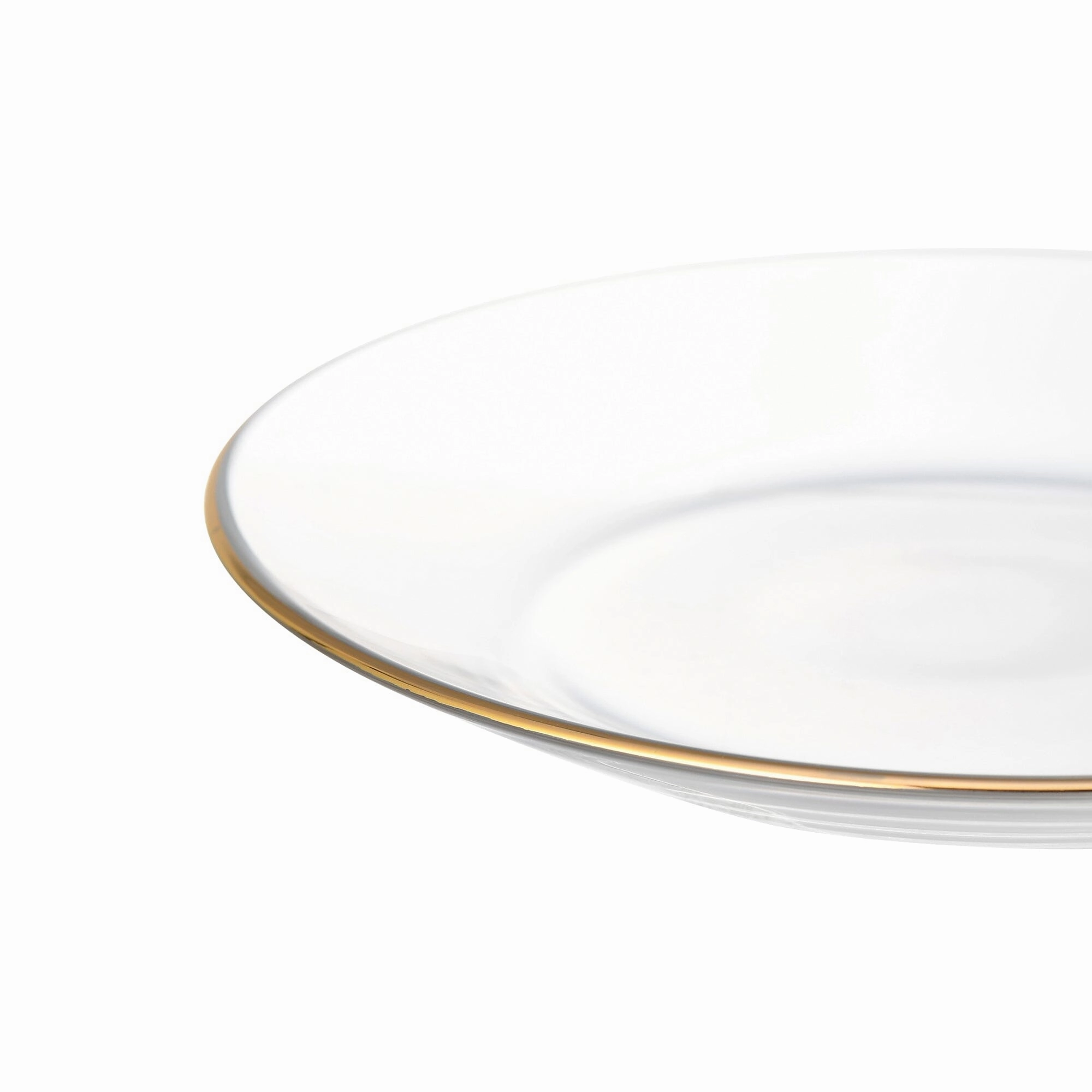 Clear Glass Plate Gold