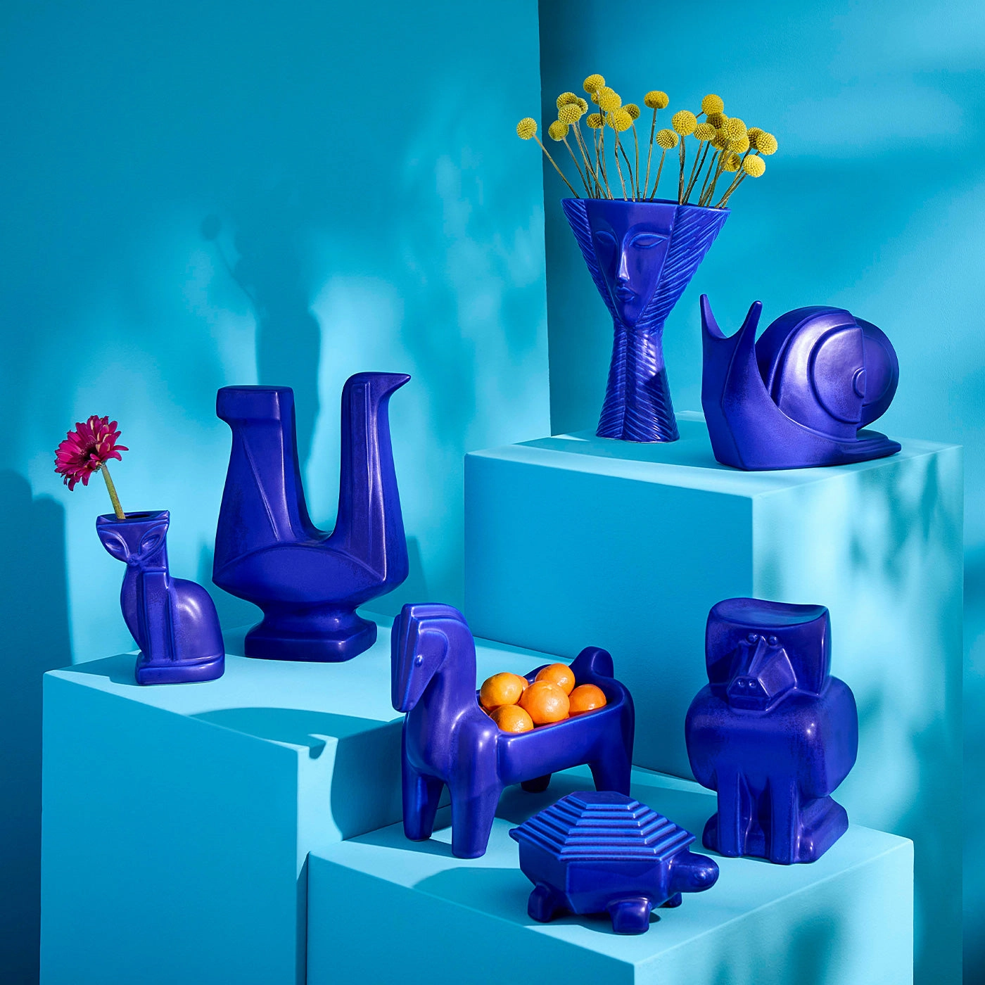 Cobalt Baboon Objet