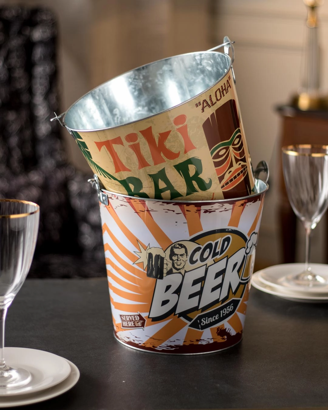Cold Beer Beverage Tub - Set of 2