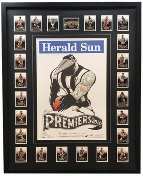 COLLINGWOOD 2010 PREMIERS HERALD SUN MARK KNIGHT OFFICIAL FRAMEDhandmade souvenirs