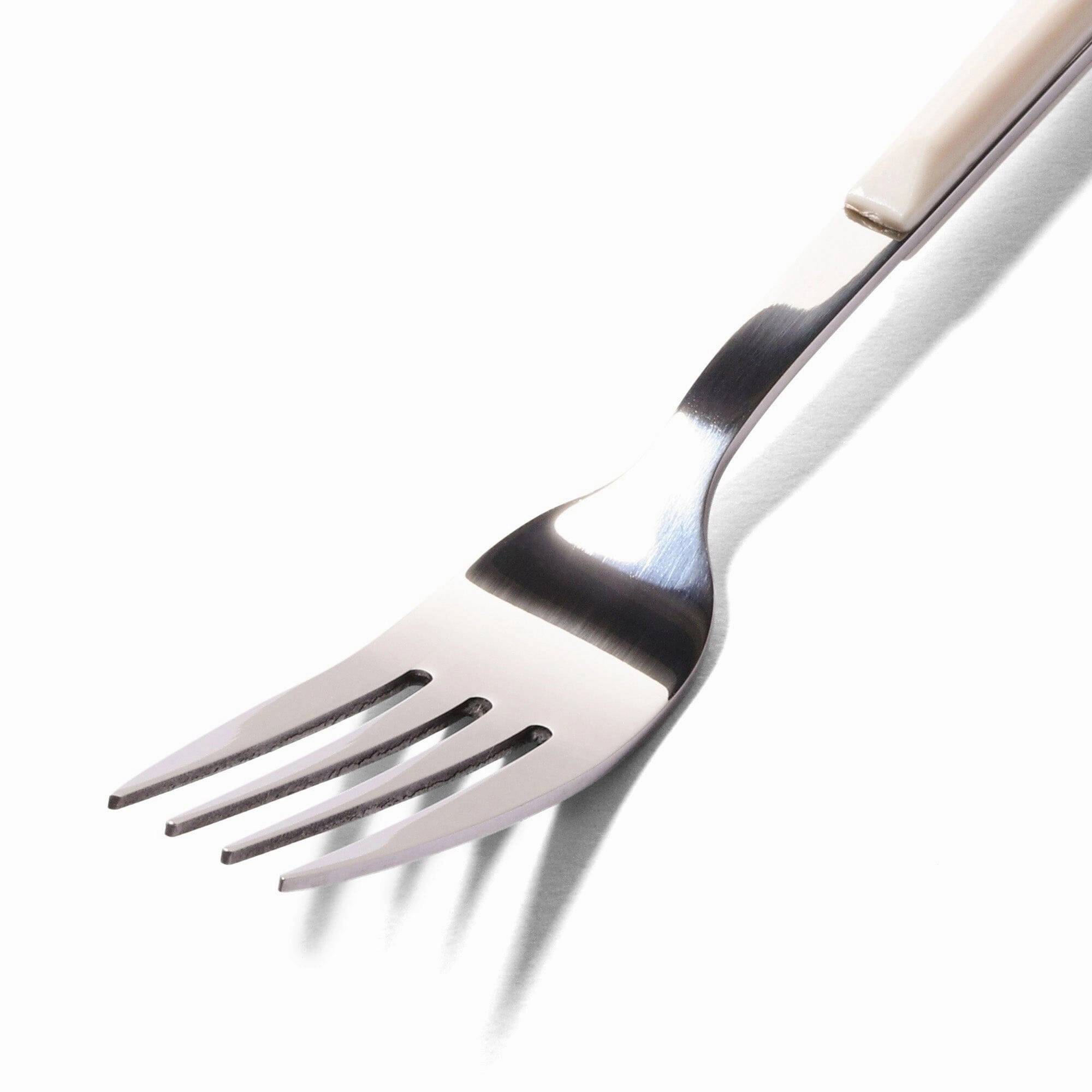 Color Handle Dinner Fork White