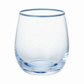 Color Rim Tumbler Blueglass cups ,personalized mugs 