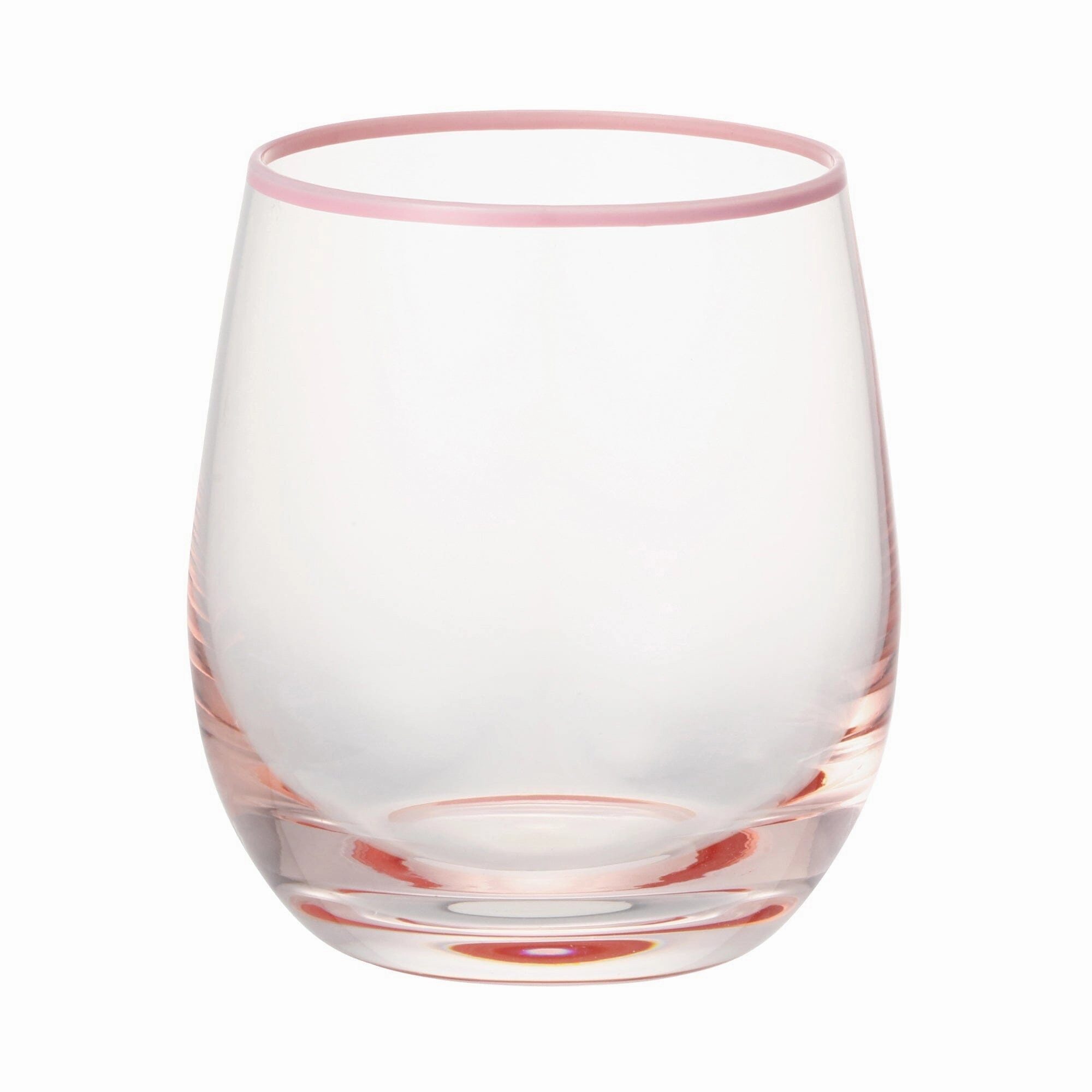 Color Rim Tumbler Pinkglass cups ,personalized mugs 