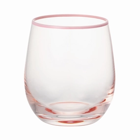 Color Rim Tumbler Pinkglass cups ,personalized mugs 