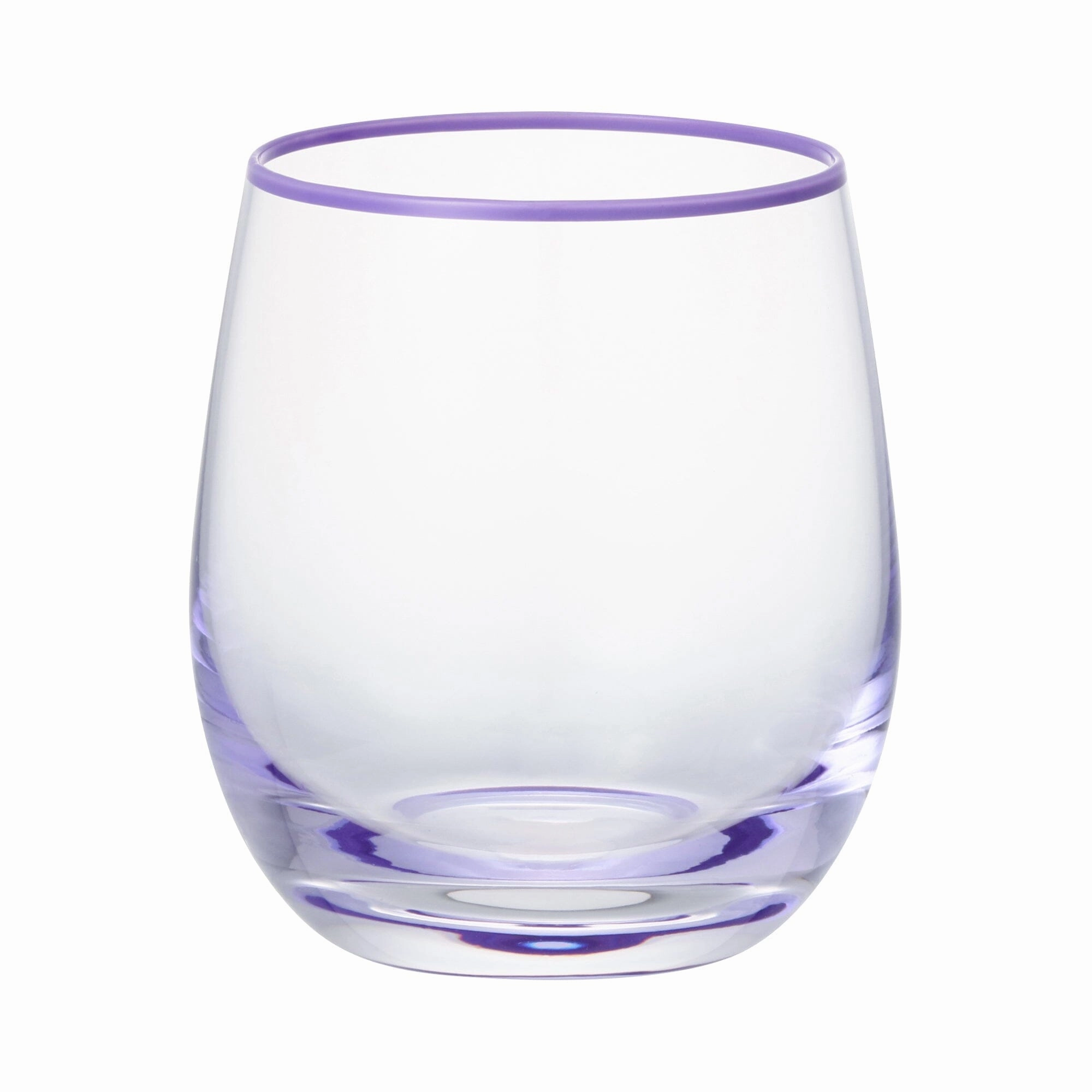 Color Rim Tumbler Purpleglass cups ,personalized mugs 
