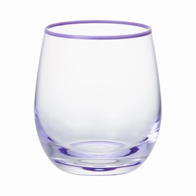 Color Rim Tumbler Purpleglass cups ,personalized mugs 