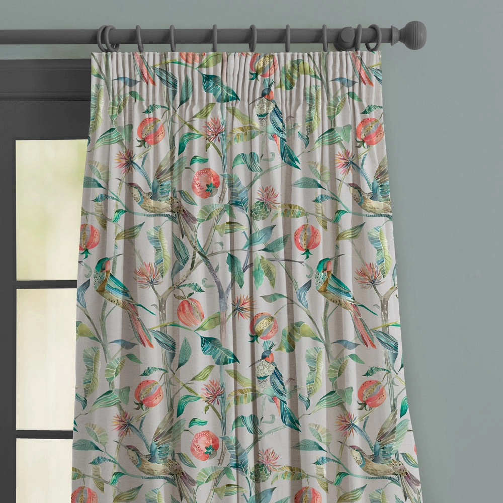 Colyford Fiona Printed Made to Measure Curtains Silver