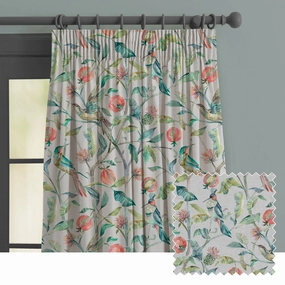 Colyford Fiona Printed Made to Measure Curtains Silverbedding sets ,throw blankets 