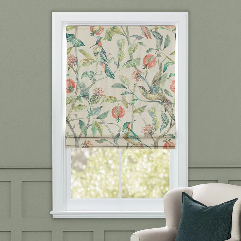 Colyford Printed Cotton Made to Measure Roman Blinds Pomegranate