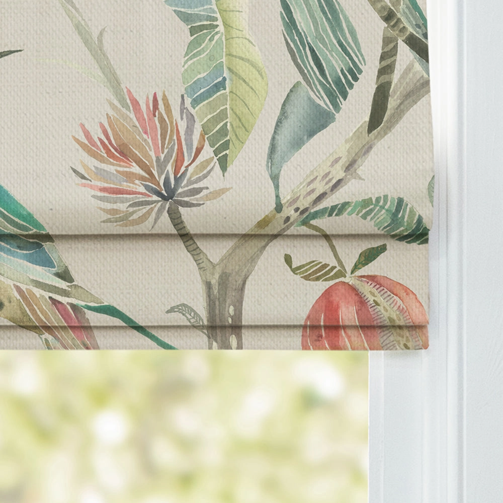 Colyford Printed Cotton Made to Measure Roman Blinds Pomegranate