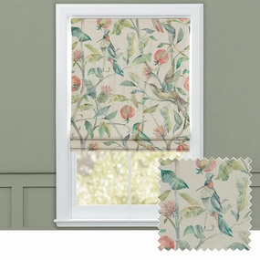Colyford Printed Cotton Made to Measure Roman Blinds Pomegranatebedding sets ,throw blankets 