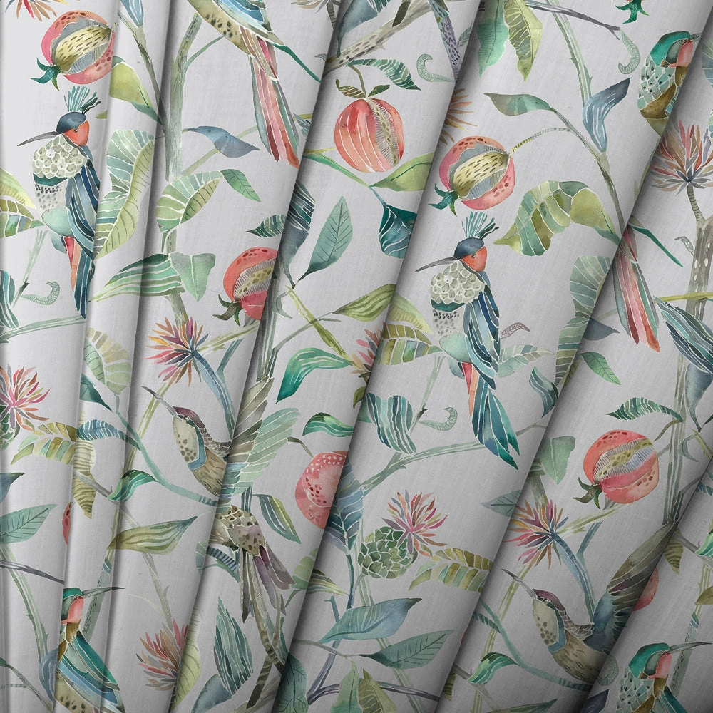 Colyford Printed Cotton Made to Measure Roman Blinds Silver