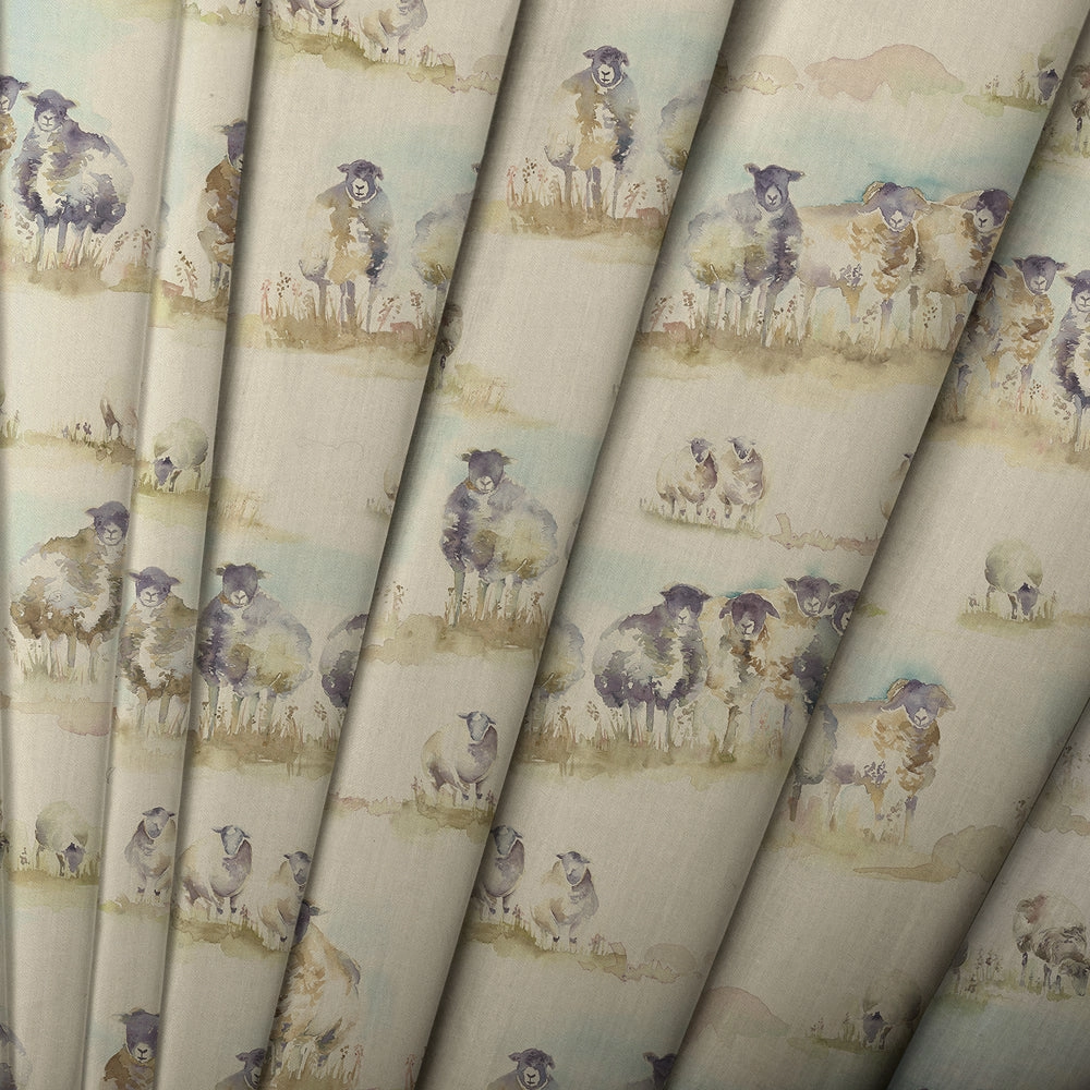 Come By Printed Linen Made to Measure Roman Blinds Natural