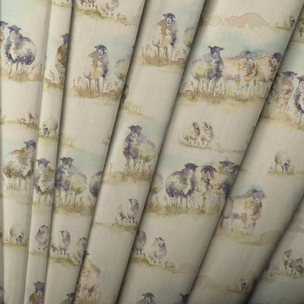 Come By Printed Linen Made to Measure Roman Blinds Natural
