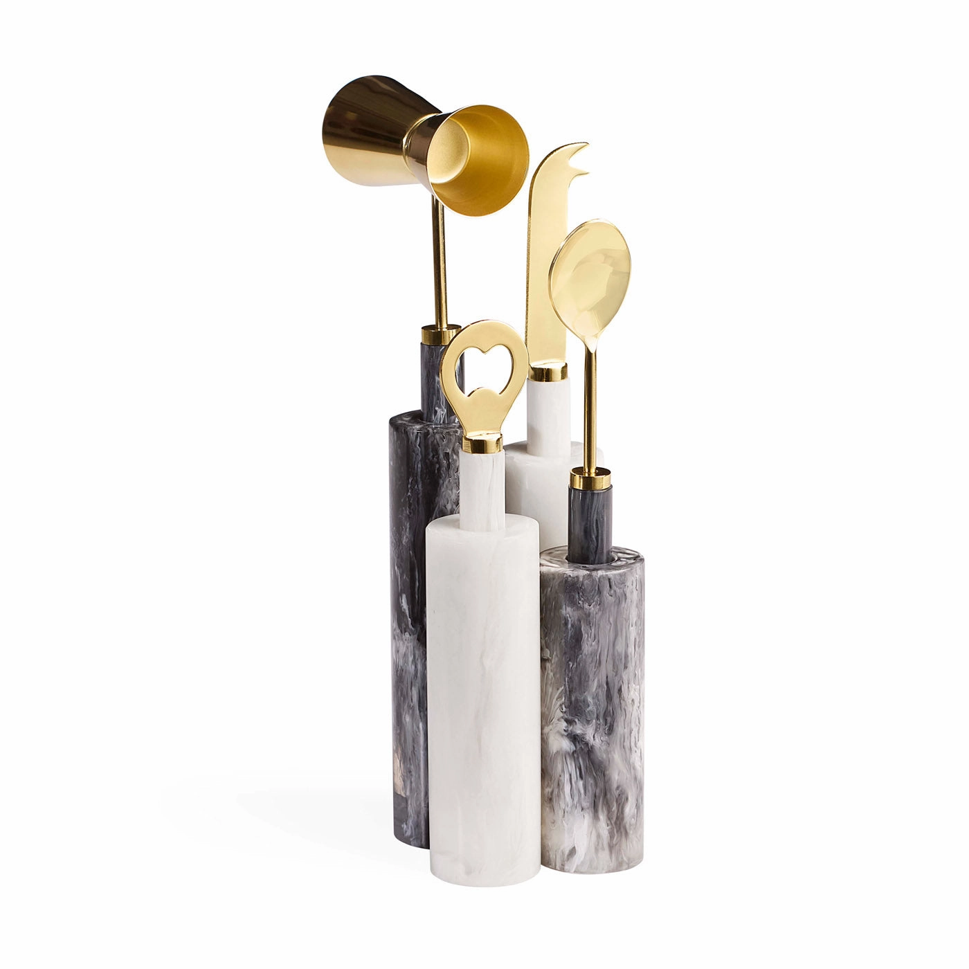 Como Black & White Barware Set