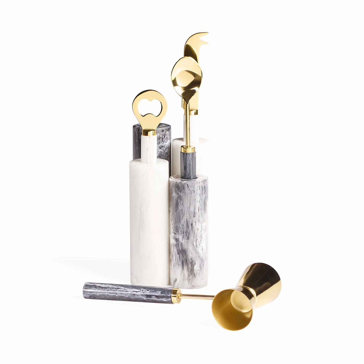 Como Black & White Barware Set