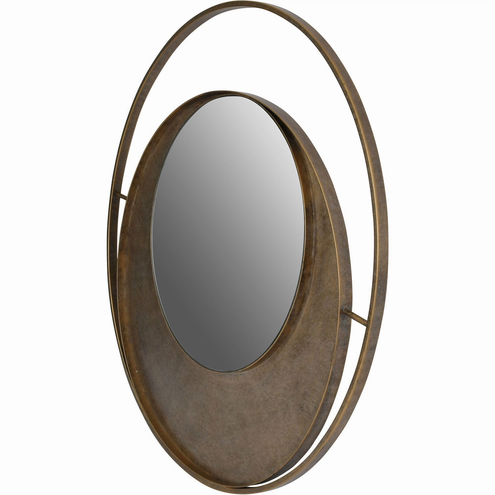 Concentric Circles - Gold Wall Mirror