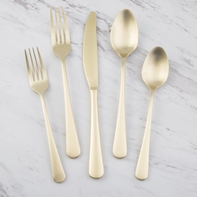 Connor Champagne Gold 20 Piece Flatware Seteco-friendly bamboo fiber tableware set 