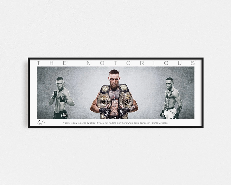 CONOR MCGREGOR PANORAMIC COLLAGE PRINT SIGNED FRAMED WINGShandmade souvenirs