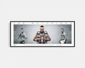 CONOR MCGREGOR PANORAMIC COLLAGE PRINT SIGNED FRAMED WINGShandmade souvenirs