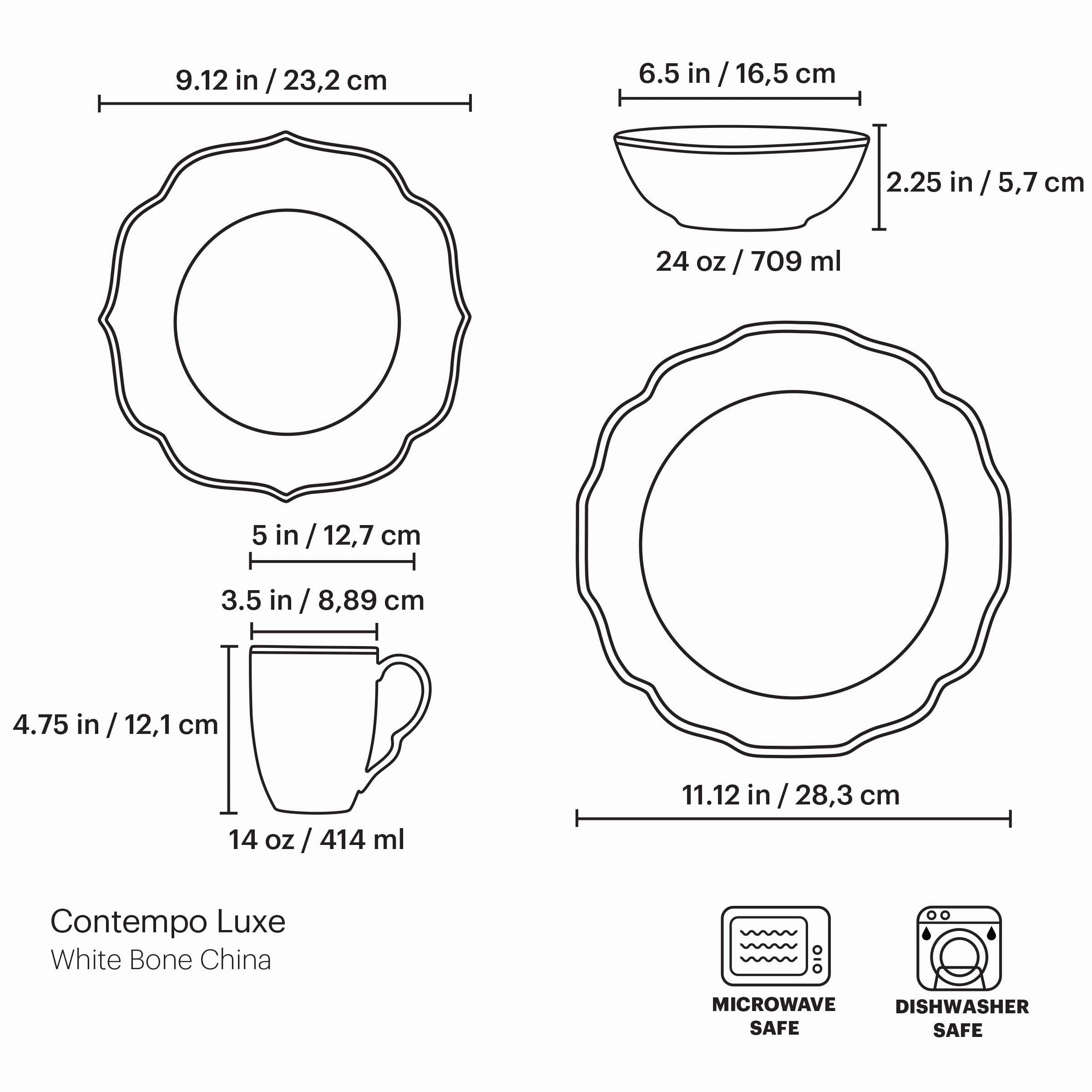 Contempo Luxe 4-Piece Place Setting